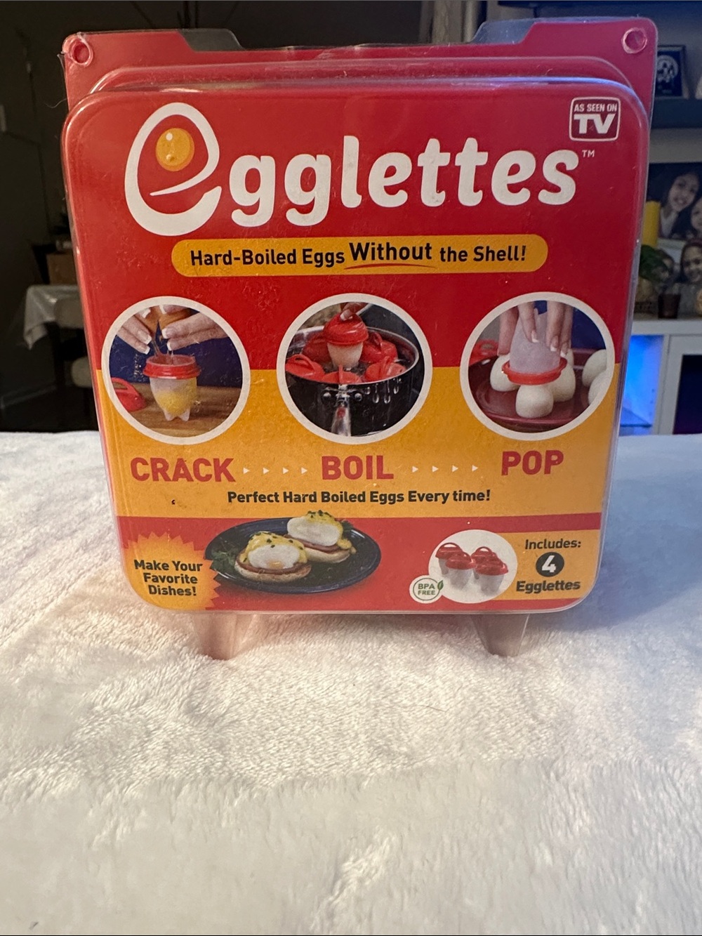 As seen on TV Egglettes Hard-Boiled Egg Makers - Red and Yellow